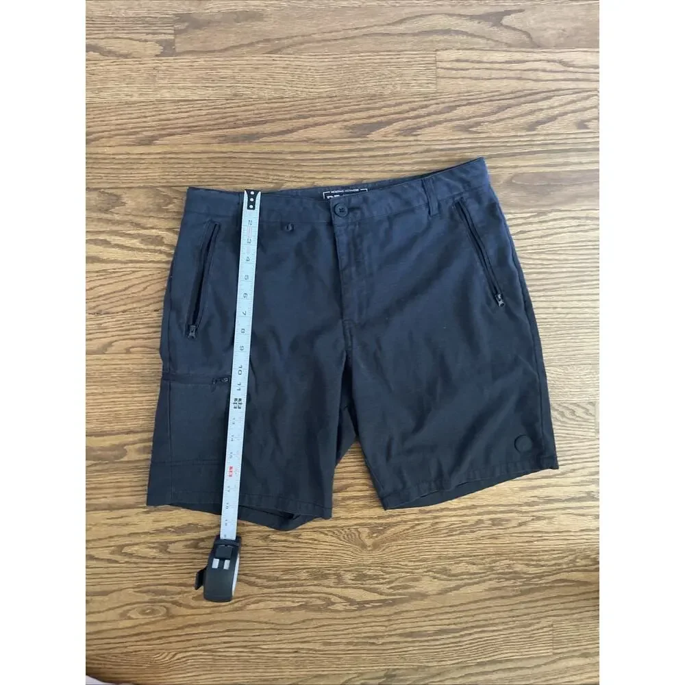Dravus Men’s Hybrid Board Shorts Size 32 Black Swim Surf Skate Heading Nowhere